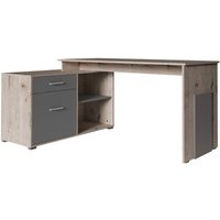 Meublorama - Eckschreibtisch - Wellington-Eiche und Graphitgrau - Kollektion como Meublorama - Eckschreibtisch - Wellington-Eiche und Graphitgrau - Kollektion como von MEUBLORAMA