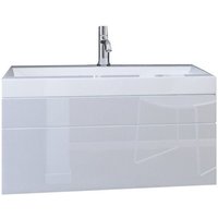 Meublorama - Hängender Waschtischunterschrank der Kollektion raven, in mattweiß und glänzend weiß, mit Waschbecken und Siphon inklusive. Meublorama - Hängender Waschtischunterschrank der Kollektion raven, in mattweiß und glänzend weiß, mit Waschbecken und Siphon inklusive. von MEUBLORAMA