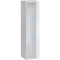 Vitrine suspendue – Blanc – Kollektion switch – Glastür und led inklusive – Kleines Modell von MEUBLORAMA