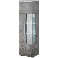 Meublorama - Hohe Designvitrine Kollektion bombay. Schiefergrau. Türanschlag links. Meublorama - Hohe Designvitrine Kollektion bombay. Schiefergrau. Türanschlag links. von MEUBLORAMA