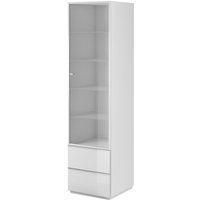 Meublorama - Hohe Vitrine Kollektion zante mit integrierten LEDs, 50 x 194 x 48 cm von MEUBLORAMA