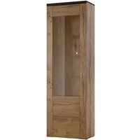 Meublorama - Hoher Designschrank 1 Tür Kollektion santiago. Farbe Eiche und Schwarz, Holzeffekt. Meublorama - Hoher Designschrank 1 Tür Kollektion santiago. Farbe Eiche und Schwarz, Holzeffekt. von MEUBLORAMA