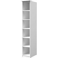 Meublorama - Kleiderschrank-Bibliothek der Kollektion modulo in Weiß mit integrierten LEDs. von MEUBLORAMA