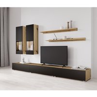 Möbelset für das Wohnzimmer ramos – Eiche und super matt Schwarz – Modernes Design ohne led Möbelset für das Wohnzimmer ramos – Eiche und super matt Schwarz – Modernes Design ohne led von MEUBLORAMA