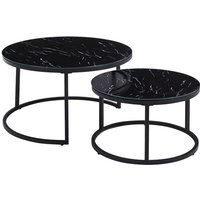 Meublorama - Niedriger Tisch aus der MANHATTAN-Kollektion mit schwarzer Marmoroptik, ideal für ein schickes Wohnzimmer. Meublorama - Niedriger Tisch aus der MANHATTAN-Kollektion mit schwarzer Marmoroptik, ideal für ein schickes Wohnzimmer. von MEUBLORAMA