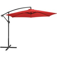 Roter Sonnenschirm mit seitlichem Mast – Durchmesser 300 cm von MEUBLORAMA