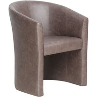 Meublorama - Salon-Sessel kyoto - Bequem - Dunkelbraun - Vintage-Stil von MEUBLORAMA