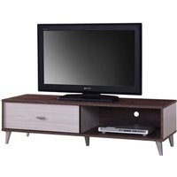 TV-Möbel bodrum 120 cm mit einer Schiebetür in Walnussfarbe und Weiß. TV-Möbel bodrum 120 cm mit einer Schiebetür in Walnussfarbe und Weiß. von MEUBLORAMA