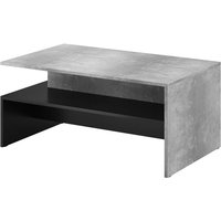Meublorama - Table basse design ramos – Grau in Betonoptik und Schwarz – Tischplatte mit Stauraum – 100 x 60 cm von MEUBLORAMA