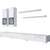 Meublorama - Wandkomposition ramos – Farbe Weiß – xl TV-Möbel, 2 Vitrinen und 2 Regale – Design Meublorama - Wandkomposition ramos – Farbe Weiß – xl TV-Möbel, 2 Vitrinen und 2 Regale – Design von MEUBLORAMA