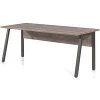 Professioneller Schreibtisch 150cm in Alt-Eiche und Schwarz, Kollektion SOON. von MEUBLORAMA