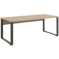 Meublorama - Professioneller Schreibtisch 170cm – Goldenes Eichenholz und Schwarz – Kollektion depé Meublorama - Professioneller Schreibtisch 170cm – Goldenes Eichenholz und Schwarz – Kollektion depé von MEUBLORAMA