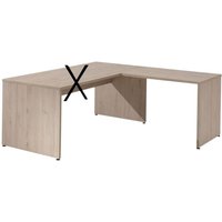 Rückkehr zum YUKON-Büro – Helles Eichenholz – Praktische und robuste Erweiterung von MEUBLORAMA