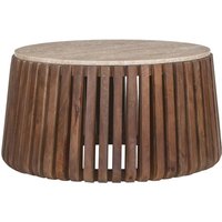 Runder Couchtisch aus massivem Holz, Kollektion DELHI, Durchmesser 70 cm - Ethnischer Stil und Design Runder Couchtisch aus massivem Holz, Kollektion DELHI, Durchmesser 70 cm - Ethnischer Stil und Design von MEUBLORAMA