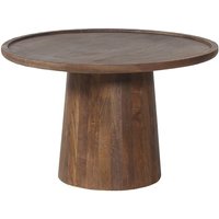 Runder Couchtisch aus massivem Holz, Kollektion jakarta - Ethnischer Stil und Design - Durchmesser 65 cm von MEUBLORAMA