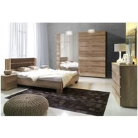 Schlafzimmer-Set ROMI. Bett mit Lattenrost 180x200 cm, zwei Nachttische und eine Kommode. Schlafzimmer-Set ROMI. Bett mit Lattenrost 180x200 cm, zwei Nachttische und eine Kommode. von MEUBLORAMA