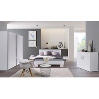 Schlafzimmer-Set como. Bett 160X200 cm mit Lattenrost + Nachttische. von MEUBLORAMA