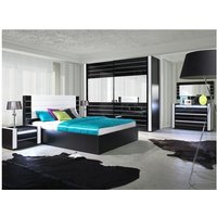 Meublorama - Schlafzimmer-Set lina in Schwarz mit Bett, Kommode und Nachttischen Meublorama - Schlafzimmer-Set lina in Schwarz mit Bett, Kommode und Nachttischen von MEUBLORAMA