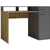 Schreibtisch OFFICE mit Rollcontainer und Bildschirmhalterung - Farbe Grau und Eiche - 120 x 90 x 65 cm Schreibtisch OFFICE mit Rollcontainer und Bildschirmhalterung - Farbe Grau und Eiche - 120 x 90 x 65 cm von MEUBLORAMA
