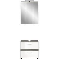 Set von Badezimmermöbeln WILLIAM – Dunkelgrau und Weiß – 60x191x34 cm – Mit LED Set von Badezimmermöbeln WILLIAM – Dunkelgrau und Weiß – 60x191x34 cm – Mit LED von MEUBLORAMA