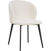 Stuhl TOLO Bouclé-Stoff Weiß, Maße H80 x B51 x T55, ideal für Ihre Küche oder Ihr Esszimmer. Stuhl TOLO Bouclé-Stoff Weiß, Maße H80 x B51 x T55, ideal für Ihre Küche oder Ihr Esszimmer. von MEUBLORAMA