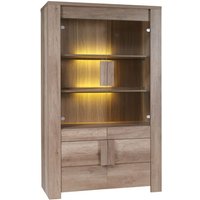 Vitrine mit 4 Türen farra in Eichenfarbe Dab Canyon mit led Vitrine mit 4 Türen farra in Eichenfarbe Dab Canyon mit led von MEUBLORAMA