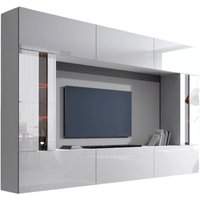 Wohnzimmermöbelset in Weiß, hängend, Kollektion cepto xxviii. 249 cm, 8 Möbelstücke, led, modulierbar. Wohnzimmermöbelset in Weiß, hängend, Kollektion cepto xxviii. 249 cm, 8 Möbelstücke, led, modulierbar. von MEUBLORAMA