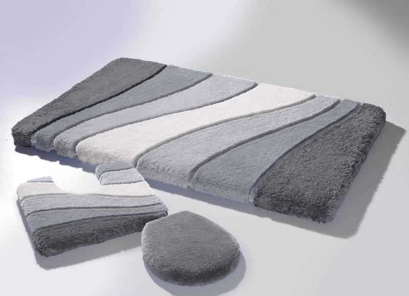 Barfußweiche Badgarnitur aus dem Traditionshaus Meusch, Größe 102 (Teppich, 60/100 cm), Grau von MEUSCH