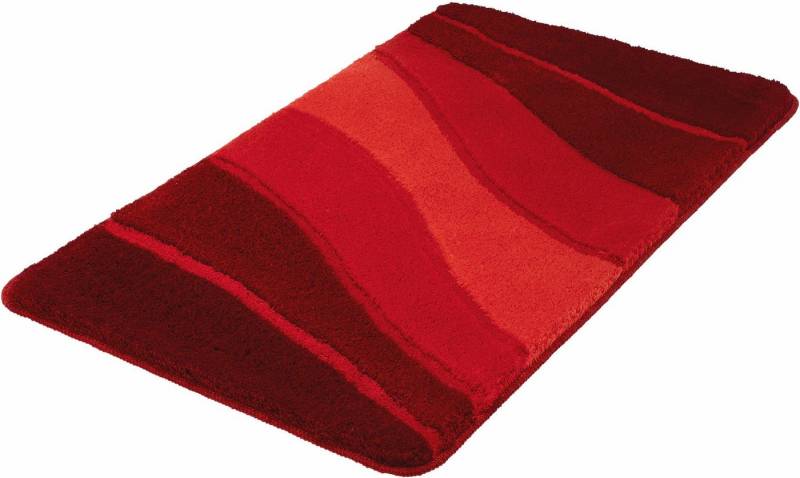 MEUSCH Badematte Ocean, Höhe 23 mm, rutschhemmend beschichtet, fußbodenheizungsgeeignet, Kunstfaser, rechteckig, Badteppich, Wellen Design, mit Farbverlauf, Hoch-Tief Effekt, waschbar von MEUSCH