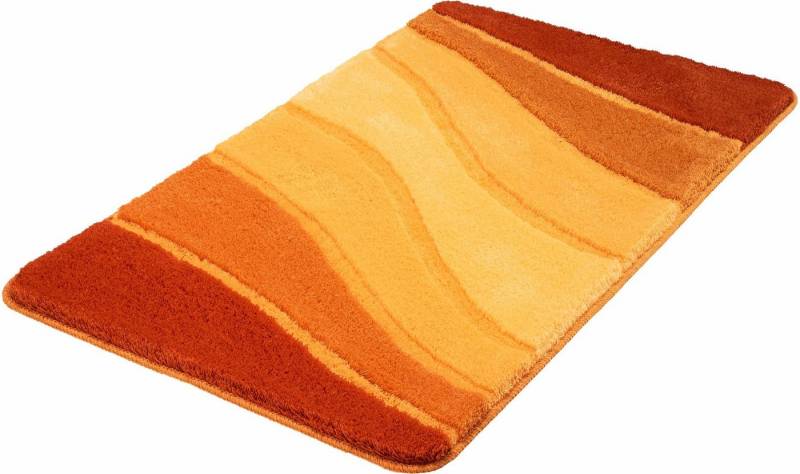 MEUSCH Badematte Ocean, Höhe 23 mm, rutschhemmend beschichtet, fußbodenheizungsgeeignet, Kunstfaser, rechteckig, Badteppich, Wellen Design, mit Farbverlauf, Hoch-Tief Effekt, waschbar von MEUSCH