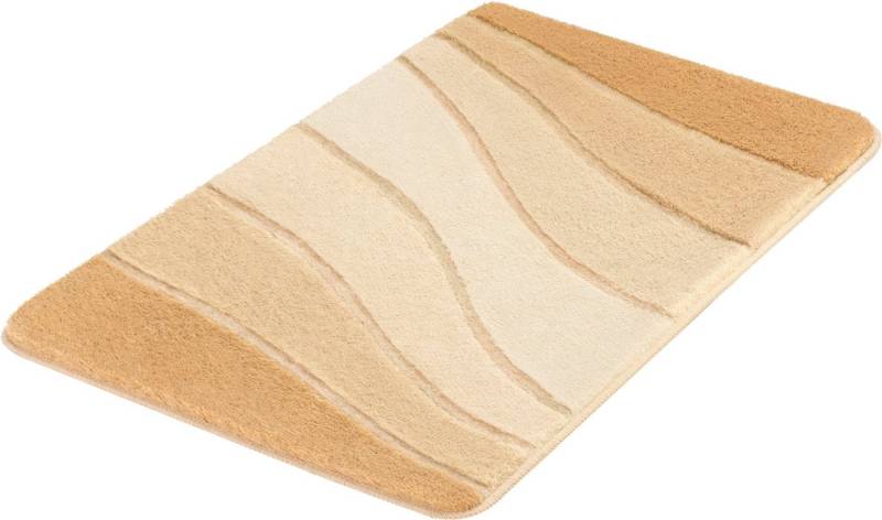 MEUSCH Badematte Ocean, Höhe 23 mm, rutschhemmend beschichtet, fußbodenheizungsgeeignet, Kunstfaser, rechteckig, Badteppich, Wellen Design, mit Farbverlauf, Hoch-Tief Effekt, waschbar von MEUSCH