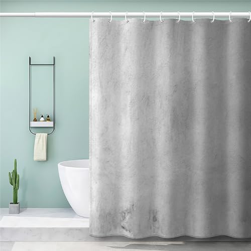 MEVASA Duschvorhang 240x200 Anti Schimmel Lang Duschvorhang Marmor Grau Modern Duschvorhang Set mit 12 Ringe Extra Breit Duschvorhang Wasserdicht Waschbar von MEVASA