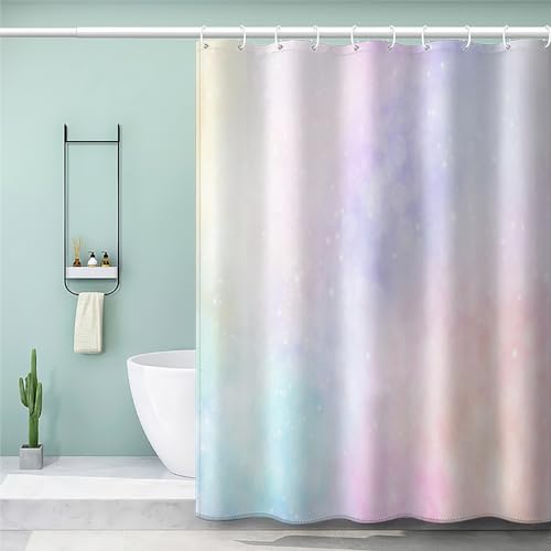 MEVASA Regenbogen Duschvorhang 200x200 Moderne Mode Duschvorhänge Bunt Bad Vorhäng 3D Druck Polyester Anti Schimmel Duschvorhang Badewanne Waschbar von MEVASA