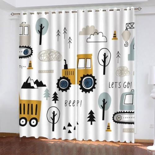 MEVASA Vorhänge Blickdicht Auto 3D Verdunklungsvorhänge 2er Set mit Ösen Gardinen Niedlicher Cartoon Vorhang Microfaser Schlafzimmer Kinderzimmer 140 x 160 BxH MEVASA Vorhänge Blickdicht Auto 3D Verdunklungsvorhänge 2er Set mit Ösen Gardinen Niedlicher Cartoon Vorhang Microfaser Schlafzimmer Kinderzimmer 140 x 160 BxH von MEVASA