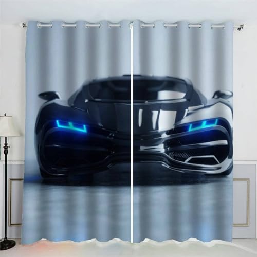MEVASA Vorhänge Blickdicht Auto 3D Verdunklungsvorhänge 2er Set mit Ösen Gardinen Sportwagen Vorhang Microfaser Schlafzimmer Kinderzimmer 140 x 160 BxH MEVASA Vorhänge Blickdicht Auto 3D Verdunklungsvorhänge 2er Set mit Ösen Gardinen Sportwagen Vorhang Microfaser Schlafzimmer Kinderzimmer 140 x 160 BxH von MEVASA