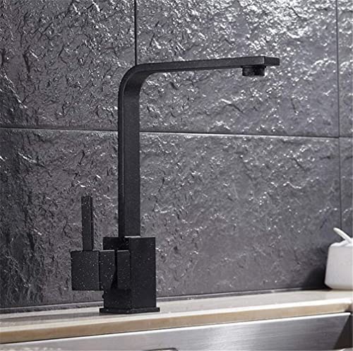 MEVZHH Armaturen, Küchenhahn 360 Grad Drehende Drehbare Chrome/Schwarzes Messideck Küche Waschbecken Armatur Heiße Kalte Mischer Küche Wasserhahnen Mit Aerator Quadrat Stil, Weiß Mitt/Schwarz Mit T MEVZHH Armaturen, Küchenhahn 360 Grad Drehende Drehbare Chrome/Schwarzes Messideck Küche Waschbecken Armatur Heiße Kalte Mischer Küche Wasserhahnen Mit Aerator Quadrat Stil, Weiß Mitt/Schwarz Mit T von MEVZHH