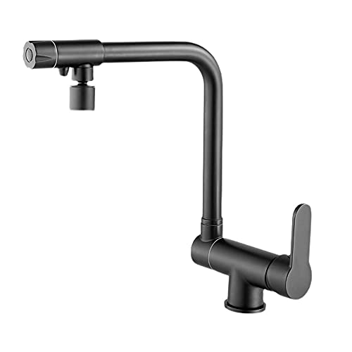 MEVZHH Armaturen, Vorderfküchenhahn Klappbarer Küchenmischerhahn Heißd Kalt 3-Wege Küchenwaschbecken Mischerhahn Mit Wasserfilter Weg Einhebel Küche Gebürstetes Nickel_Dual Spray-Modus/Schwarz/Doplmod MEVZHH Armaturen, Vorderfküchenhahn Klappbarer Küchenmischerhahn Heißd Kalt 3-Wege Küchenwaschbecken Mischerhahn Mit Wasserfilter Weg Einhebel Küche Gebürstetes Nickel_Dual Spray-Modus/Schwarz/Doplmod von MEVZHH