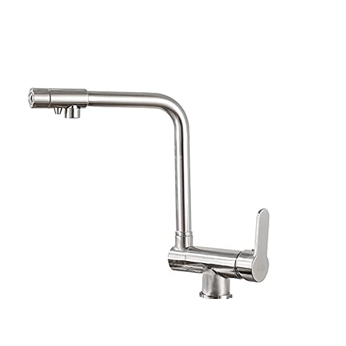 MEVZHH Armaturen, Vorderfküchenhahn Klappbarer Küchenmischerhahn Heißd Kalt 3-Wege Küchenwaschbecken Mischerhahn Mit Wasserfilter Weg Einhebel Küche Gebürstetes Nickel_Dual Spray-Modus MEVZHH Armaturen, Vorderfküchenhahn Klappbarer Küchenmischerhahn Heißd Kalt 3-Wege Küchenwaschbecken Mischerhahn Mit Wasserfilter Weg Einhebel Küche Gebürstetes Nickel_Dual Spray-Modus von MEVZHH