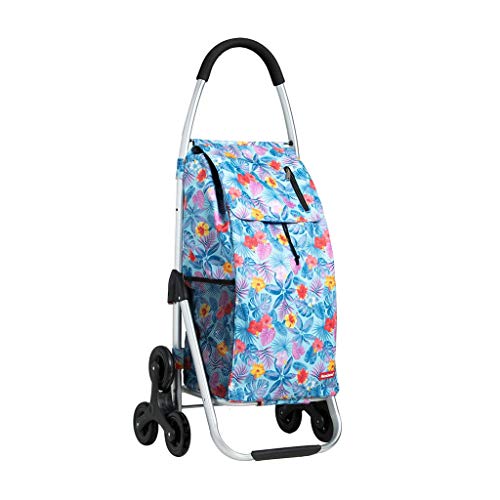 MEVZHH Bewegbare Hand Trucks Warenkorb Aluminumy Treppe-Climbilebensmittel Shoppicart Tragbarer Warenkorb Folditrolley Warenkorb Faltbar Shoppicartand Verschleißbeständig Faltbar/D von MEVZHH