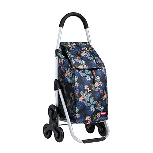 MEVZHH Bewegbare Hand Trucks Warenkorb Aluminumy Treppe-Climbilebensmittel Shoppicart Tragbarer Warenkorb Folditrolley Warenkorb Faltbar Shoppicartand Verschleißbeständig Faltbar/F von MEVZHH