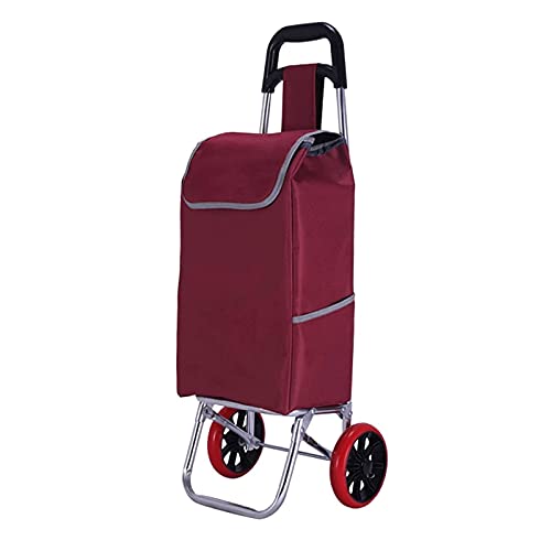 MEVZHH Bewegliche Hand Trucks Foldishoppitrolley Cart Treppe Climbicart Mit Abnehmbarem Wasserdichten Leinwand Bfor Shoppiluggage Office Utility Cart/Upgrade K Rot von MEVZHH