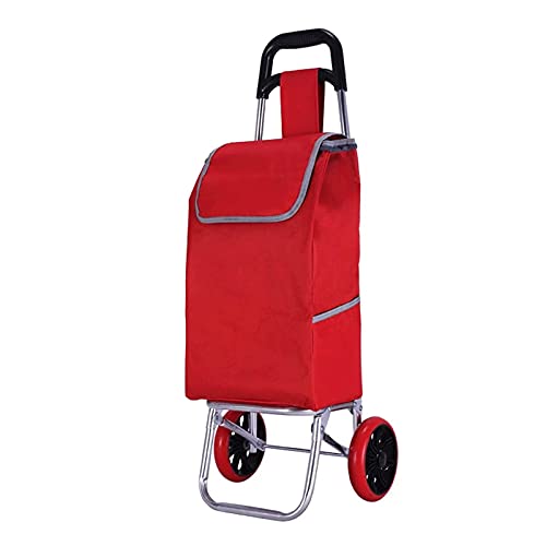 MEVZHH Bewegliche Hand Trucks Foldishoppitrolley Cart Treppe Climbicart Mit Abnehmbarem Wasserdichten Leinwand Bfor Shoppiluggage Office Utility Cart/Upgrade Rot von MEVZHH