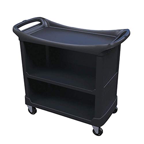 MEVZHH Bewegliche Hand Trucks Lagerküche Bewegliche Wagen 3 Tier Hotel Cateservice Cartplastic Sammlurollwagen Für Restaurants330Lbs Last/Schwarz/140 * 53 * 94Cm von MEVZHH