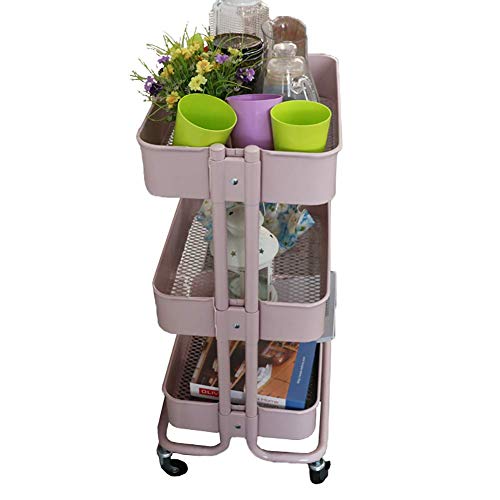 MEVZHH Bewegliche Hand Trucks Lagerucartkitchen Mobile Schönheit Rollwagen Für Salonswithersspa Haar Stylilagerutray/Rosa/Normal MEVZHH Bewegliche Hand Trucks Lagerucartkitchen Mobile Schönheit Rollwagen Für Salonswithersspa Haar Stylilagerutray/Rosa/Normal von MEVZHH