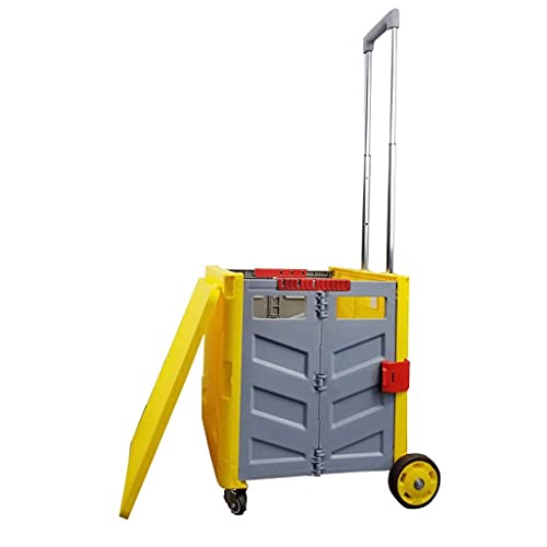 MEVZHH Bewegliche Hand Trucks Multifunktion Shoppicart Zwei-Rad-Vier-Rad-Klappwagen Tragbarer Leichter Hand Utility Cart Mit Sitz Lebensmittel/Gelb/4 Stäbe Von 45L MEVZHH Bewegliche Hand Trucks Multifunktion Shoppicart Zwei-Rad-Vier-Rad-Klappwagen Tragbarer Leichter Hand Utility Cart Mit Sitz Lebensmittel/Gelb/4 Stäbe Von 45L von MEVZHH