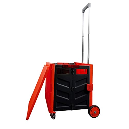 MEVZHH Bewegliche Hand Trucks Multifunktion Shoppicart Zwei-Rad-Vier-Rad-Klappwagen Tragbarer Leichter Hand Utility Cart Mit Sitz Lebensmittel/Rot/4 Stäbe Von 45L MEVZHH Bewegliche Hand Trucks Multifunktion Shoppicart Zwei-Rad-Vier-Rad-Klappwagen Tragbarer Leichter Hand Utility Cart Mit Sitz Lebensmittel/Rot/4 Stäbe Von 45L von MEVZHH