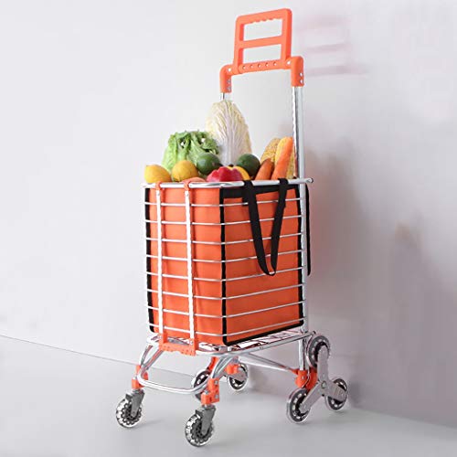 MEVZHH Bewegliche Hand Trucks Multifunktional Einkaufswagen Klappbares Rad Klappbarer Einkaufswagen Aluminiumlegieruklettern Trepklappbarer Wagen Haushalt Einkaufswagen/Gelb MEVZHH Bewegliche Hand Trucks Multifunktional Einkaufswagen Klappbares Rad Klappbarer Einkaufswagen Aluminiumlegieruklettern Trepklappbarer Wagen Haushalt Einkaufswagen/Gelb von MEVZHH