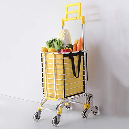 MEVZHH Bewegliche Hand Trucks Multifunktional Einkaufswagen Klappbares Rad Klappbarer Einkaufswagen Aluminiumlegieruklettern Trepklappbarer Wagen Haushalt Einkaufswagen/Orae MEVZHH Bewegliche Hand Trucks Multifunktional Einkaufswagen Klappbares Rad Klappbarer Einkaufswagen Aluminiumlegieruklettern Trepklappbarer Wagen Haushalt Einkaufswagen/Orae von MEVZHH