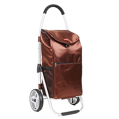 MEVZHH Bewegliche Hand Trucks Warenkorb Shoppicart Wasserdicht Foldigrocery Shoppicart Oldall Trailer Tragbarer Wagen Warenkorb Aluminumy Klappbarer Shoppicart Verschleißfester Wagen/F von MEVZHH