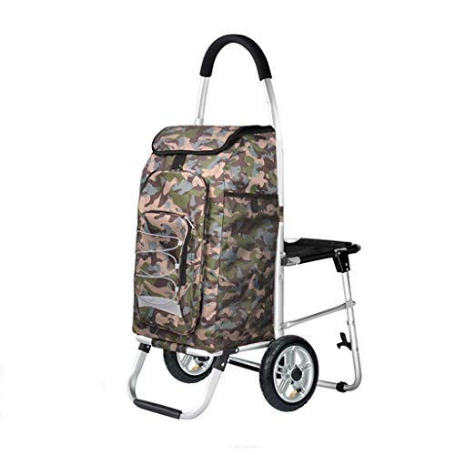 MEVZHH Bewegliche Handwagen Tragbarer Einkaufswagen Aluminiumlegieruklappwagen 2 In 1 Klappwagen Einkaufswagen Mit Sitz Metallrahmen Klappwagen/Ein MEVZHH Bewegliche Handwagen Tragbarer Einkaufswagen Aluminiumlegieruklappwagen 2 In 1 Klappwagen Einkaufswagen Mit Sitz Metallrahmen Klappwagen/Ein von MEVZHH